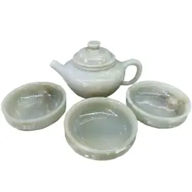 Чайный набор из нефрита "Восточный нефрит" на 3 персоны, 4 предмета